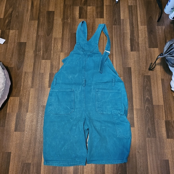 Large turquoise overalls (shorts) - Picture 2 of 2